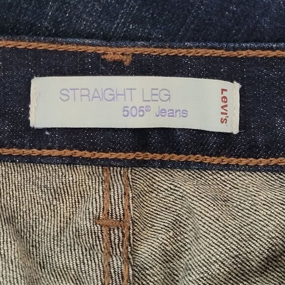 Levis Straight Leg 505 Jeans Womens Size 2M Dark Wash Denim - Picture 5 of 7